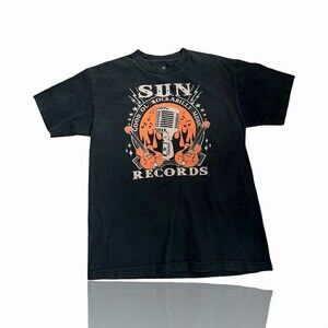 Steady Clothing T-Shirt Mens M Black Sun Records Rockabilly Music